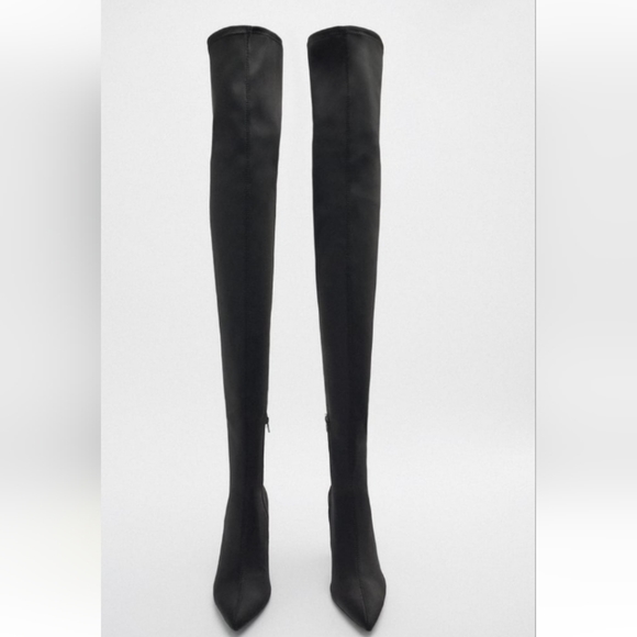 Zara over the knee fabric boots - Picture 4 of 9